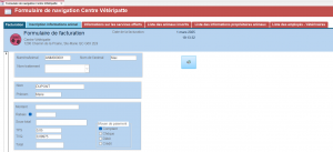 Aperçu d'une base de données Access faite pour le centre vétérinaire fictif Vétéripatte.