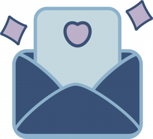 Illustration d'une enveloppe avec une lettre.