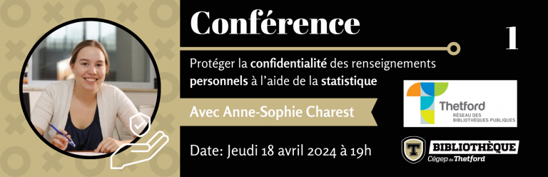 Billet pour une conférence du Cégep de Thetford.