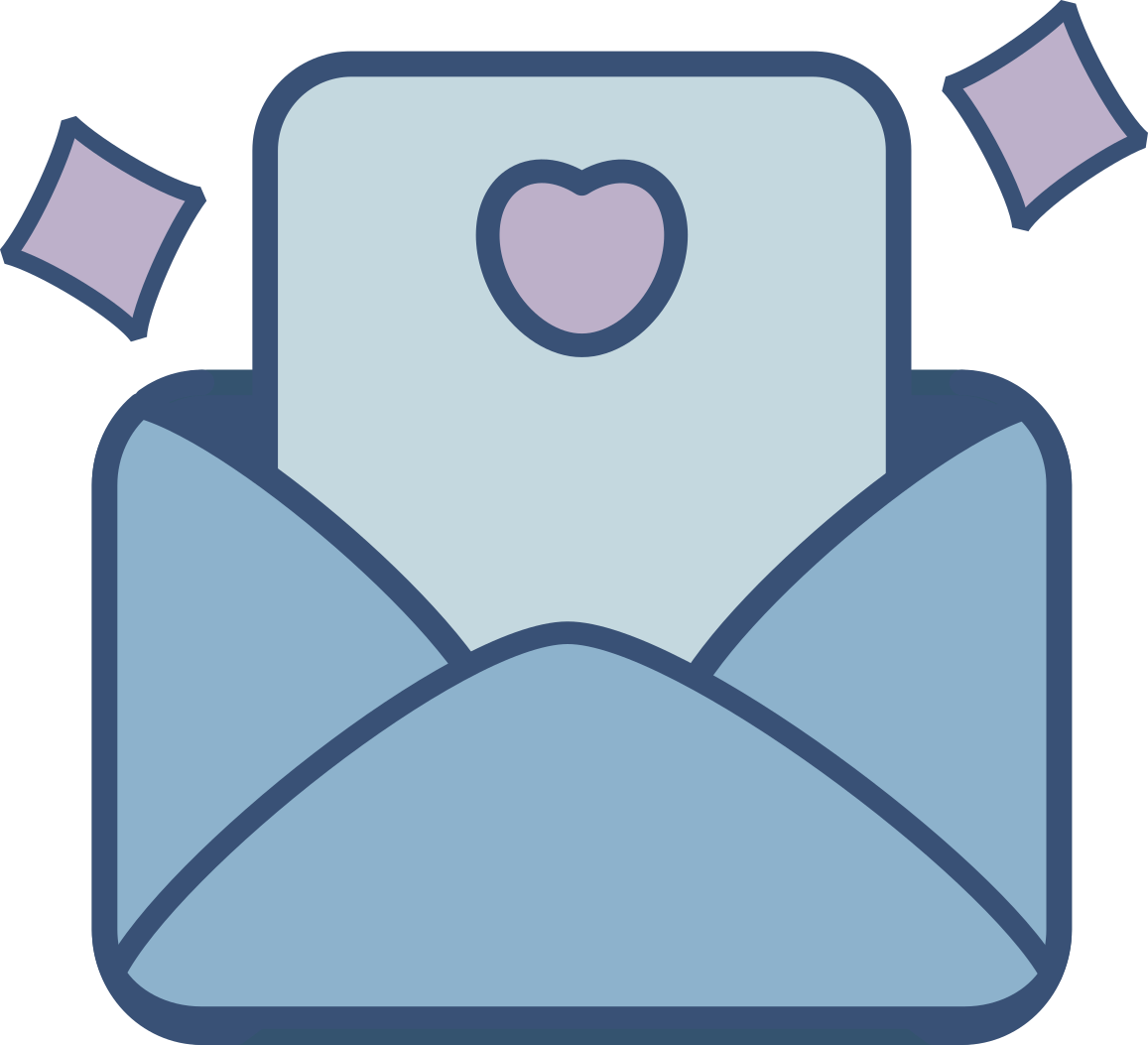 Illustration d'une enveloppe pour l'infolettre.