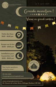 Grande affiche du camping Luminaria.