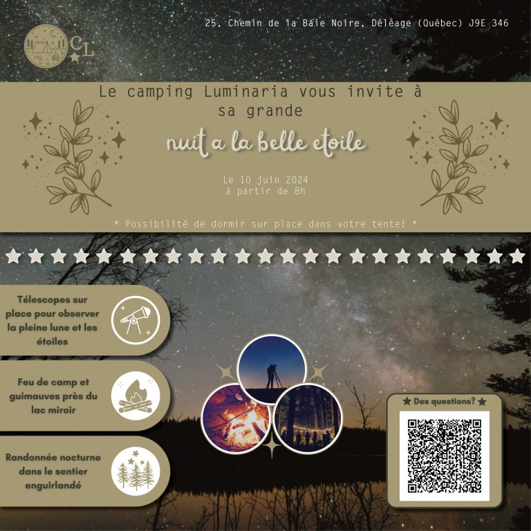 Petite affiche du camping Luminaria.